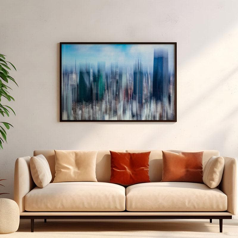 Wall Art & Paintings - Tokyo Layers Wall Painting - Black Frame