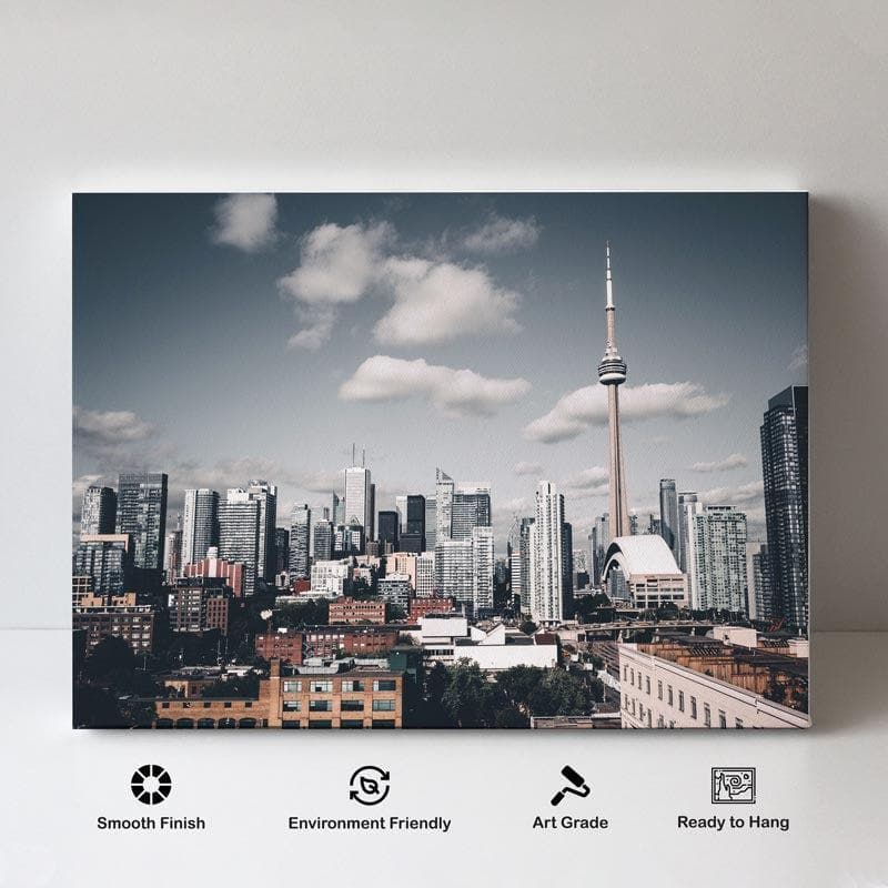 Wall Art & Paintings - Toronto Skyline Splendor Wall Painting - Gallery Wrap