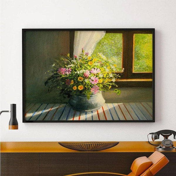 Wall Art & Paintings - Touched By The Sun Canvas Painting - Black Frame