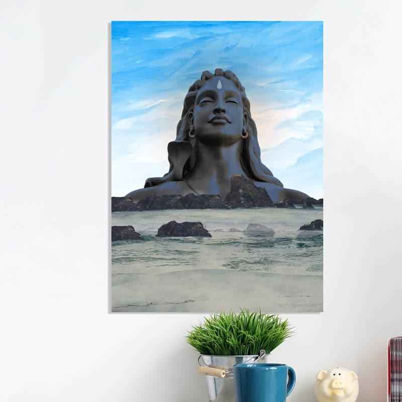 Wall Art & Paintings - Tranquil Adiyogi Wall Painting