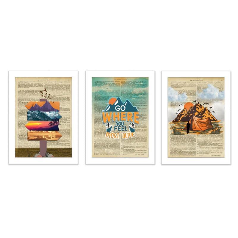 Wall Art & Paintings - Travel Trail Wall Art - Set Of Three