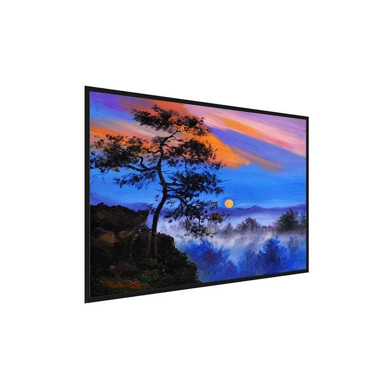 Wall Art & Paintings - Tree On The Mountain Wall Painting - Black Frame