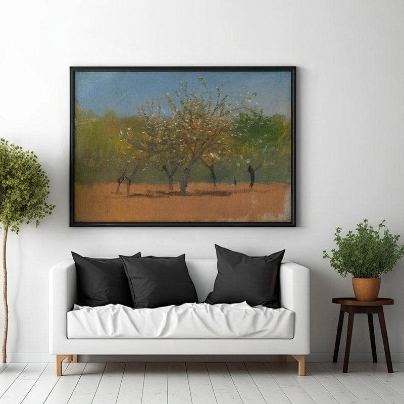 Wall Art & Paintings - Trees In Bloom Wall Painting - Black Frame