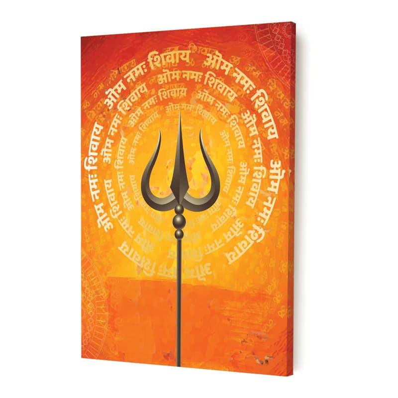 Wall Art & Paintings - Trishool Mantra Wall Painting