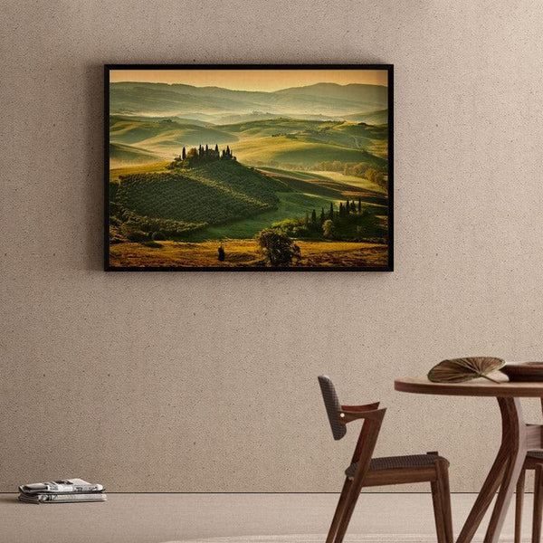 Wall Art & Paintings - Tuscany Spring Wall Painting - Black Frame