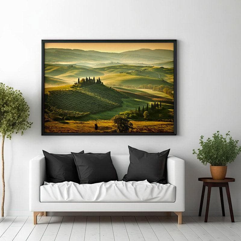 Wall Art & Paintings - Tuscany Spring Wall Painting - Black Frame