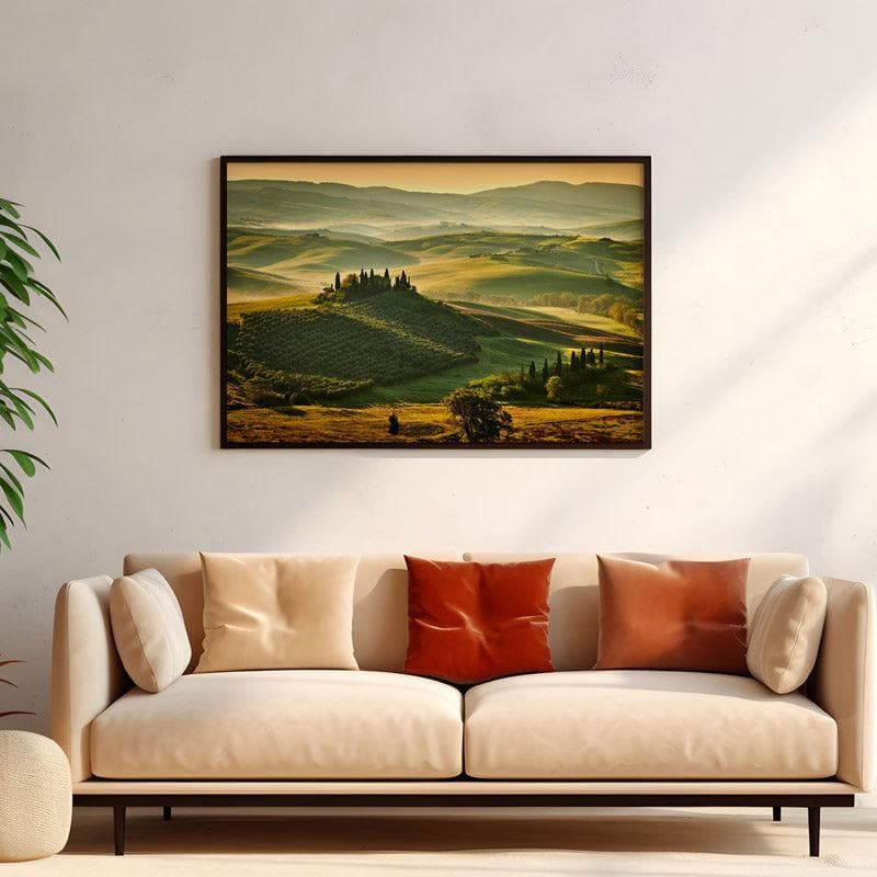 Wall Art & Paintings - Tuscany Spring Wall Painting - Black Frame