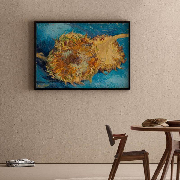 Wall Art & Paintings - Two Cut Sunflowers By Vincent Van Gogh - Black Frame