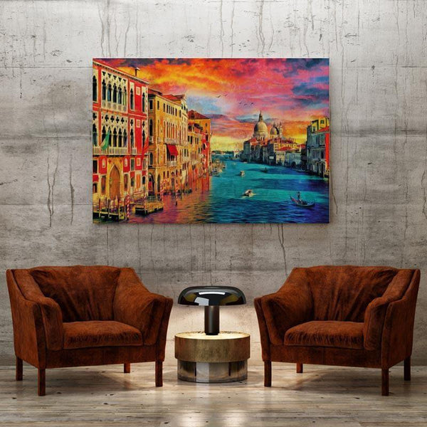 Wall Art & Paintings - Venice Cityscape Wall Painting - Gallery Wrap