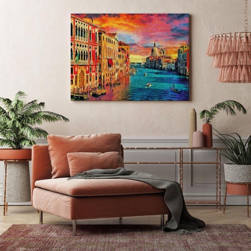 Wall Art & Paintings - Venice Cityscape Wall Painting - Gallery Wrap