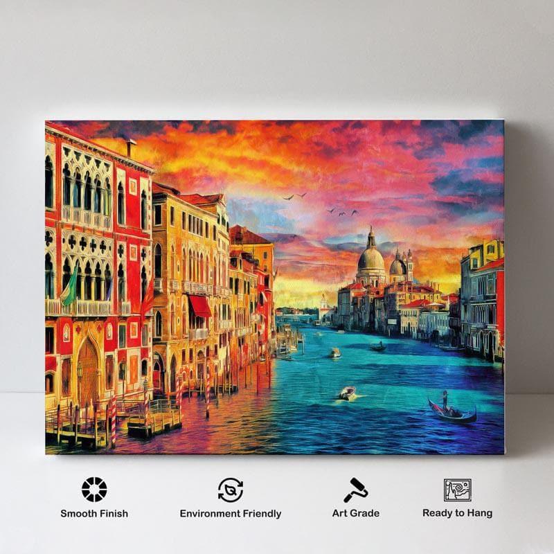 Wall Art & Paintings - Venice Cityscape Wall Painting - Gallery Wrap