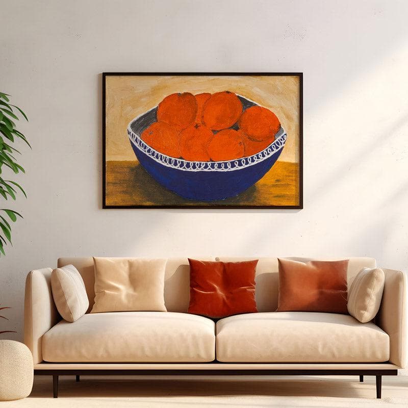 Wall Art & Paintings - Very Orange Wall Painting - Black Frame