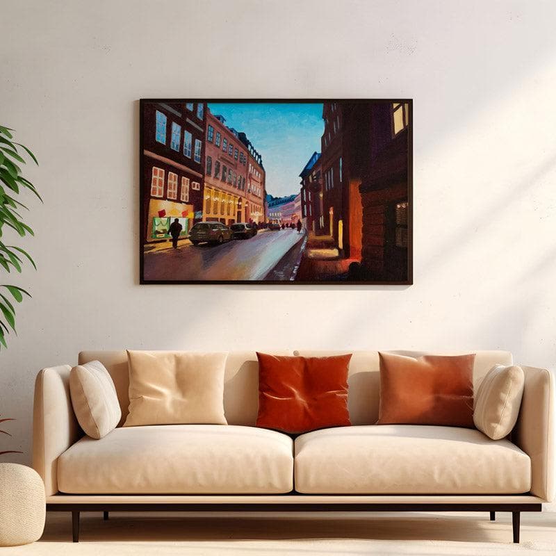 Wall Art & Paintings - Vestergade Wall Painting - Black Frame