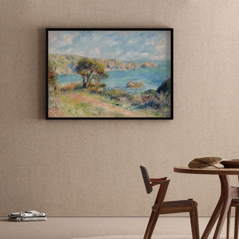 Wall Art & Paintings - View At Guernsey By Pierre Auguste Renoir - Black Frame