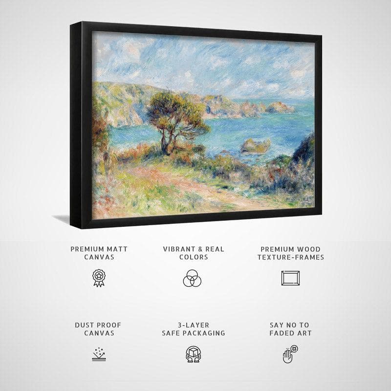 Buy View At Guernsey By Pierre Auguste Renoir - Black Frame Wall Art & Paintings from Vaaree