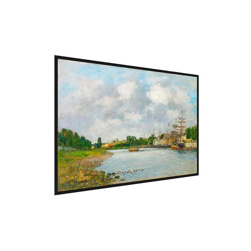 Wall Art & Paintings - View Of The Port Wall Painting - Black Frame