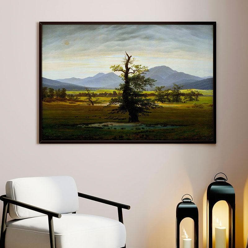 Wall Art & Paintings - Village Landscape Wall Painting - Black Frame