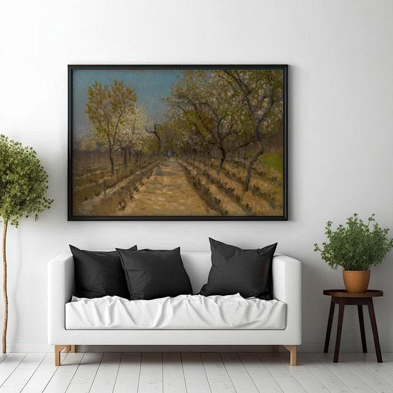 Wall Art & Paintings - Vineyard Valley Wall Painting - Black Frame