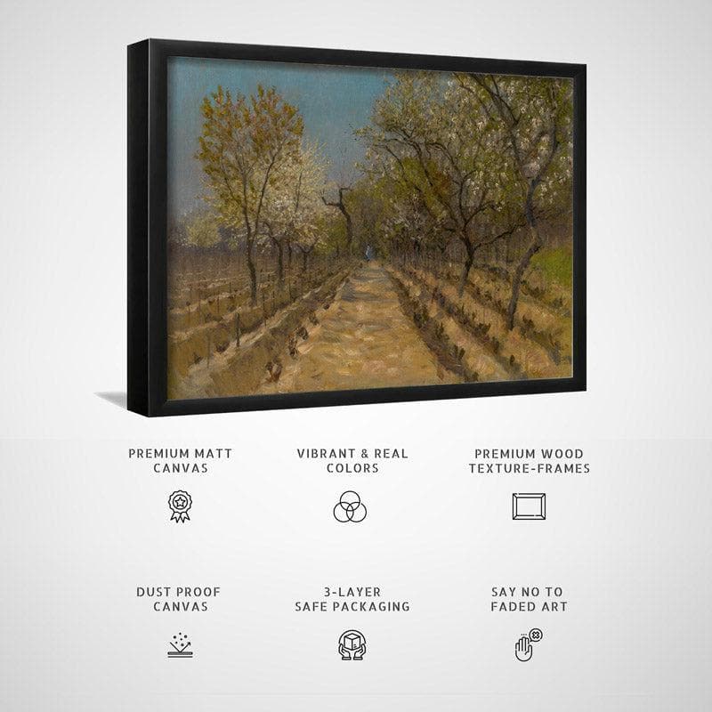 Wall Art & Paintings - Vineyard Valley Wall Painting - Black Frame