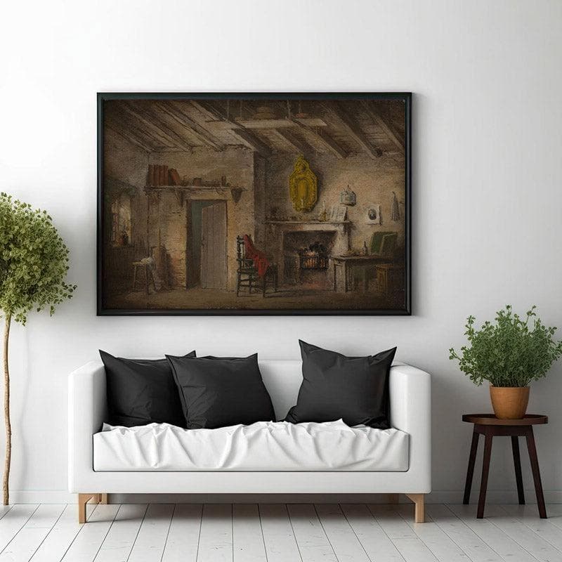 Wall Art & Paintings - Vintage Interior Wall Painting - Black Frame