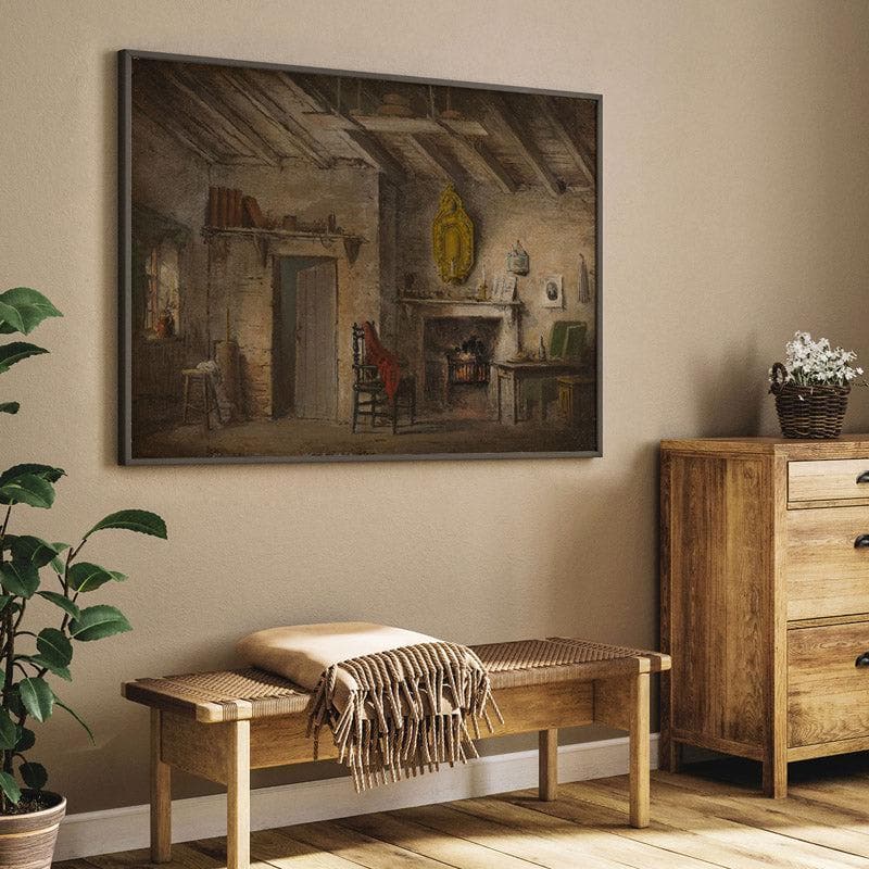 Wall Art & Paintings - Vintage Interior Wall Painting - Black Frame