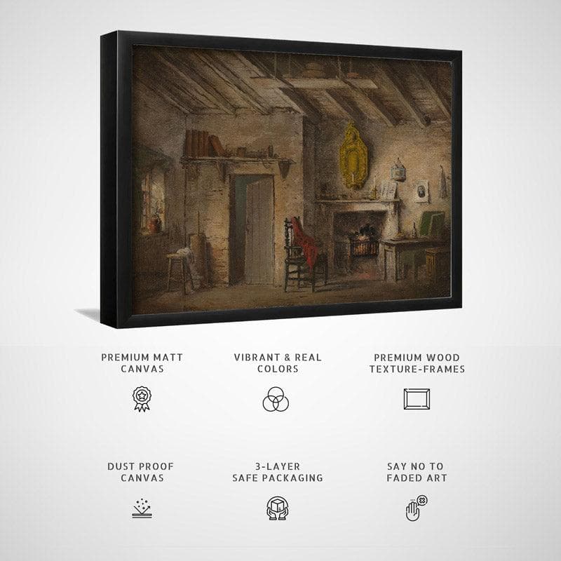 Wall Art & Paintings - Vintage Interior Wall Painting - Black Frame