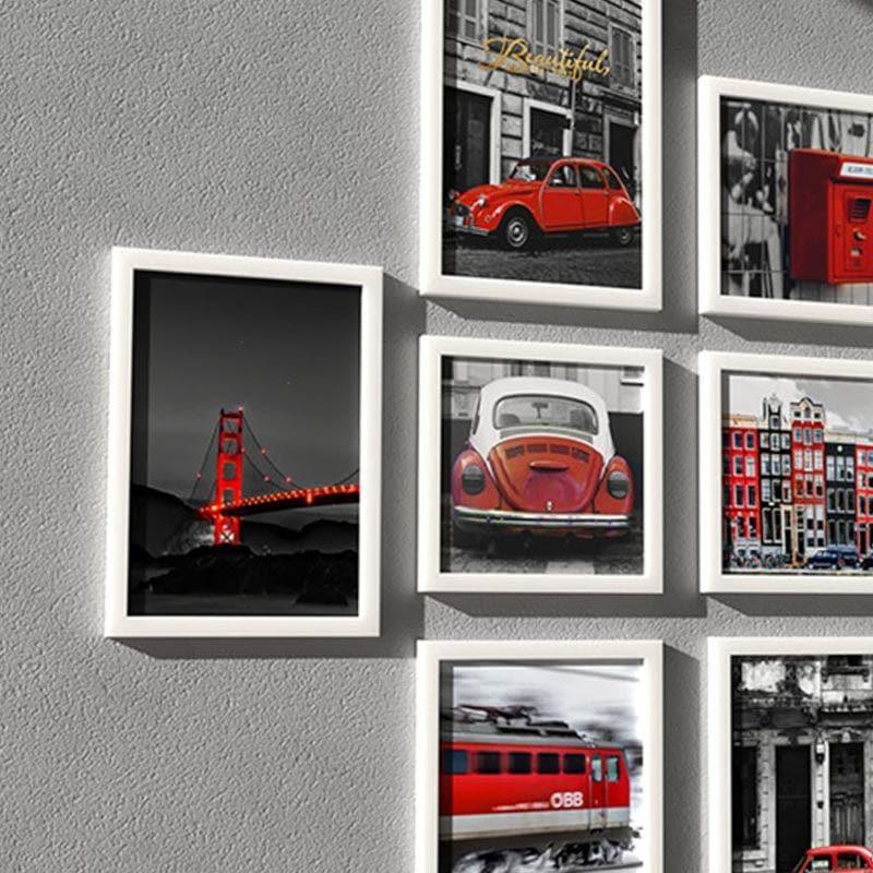 Wall Art & Paintings - Vintage Red Frames Wall Art - Set Of Eight