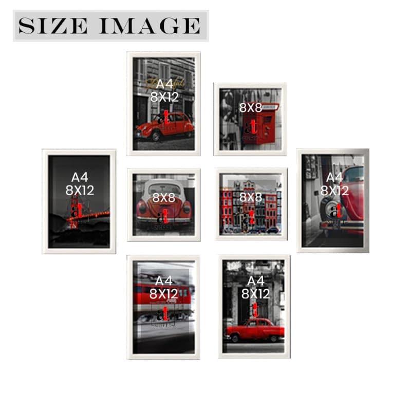 Buy Vintage Red Frames Wall Art - Set Of Eight Wall Art & Paintings from Vaaree