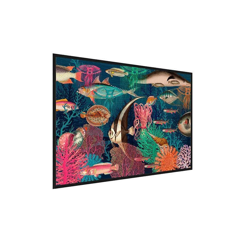 Wall Art & Paintings - Vintage Underwater Canvas Painting - Black Frame