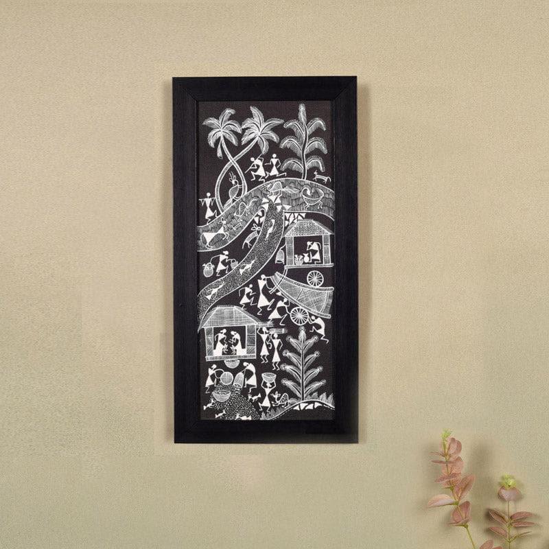 Wall Art & Paintings - Warli Mist Wall Art - Black