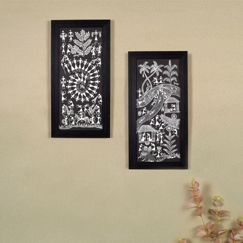 Buy Warli Rythm Wall Art - Set Of Two Wall Art & Paintings from Vaaree