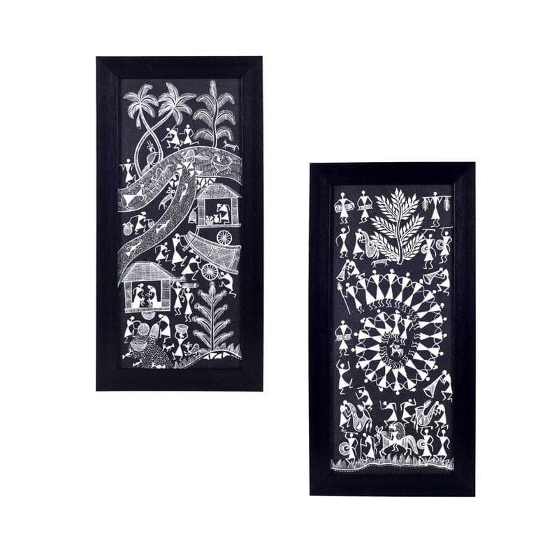 Buy Warli Rythm Wall Art - Set Of Two Wall Art & Paintings from Vaaree