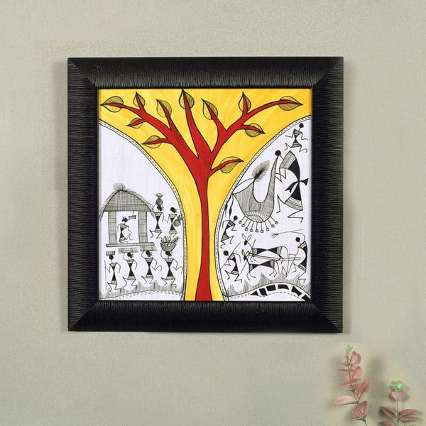 Wall Art & Paintings - Warli Tree Wall Art