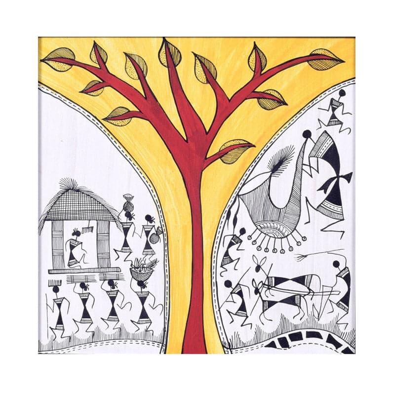 Wall Art & Paintings - Warli Tree Wall Art