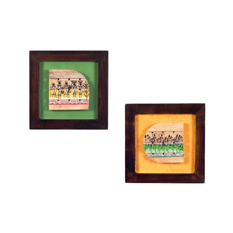 Wall Art & Paintings - Warli Wrap Wall Art - Set Of Two