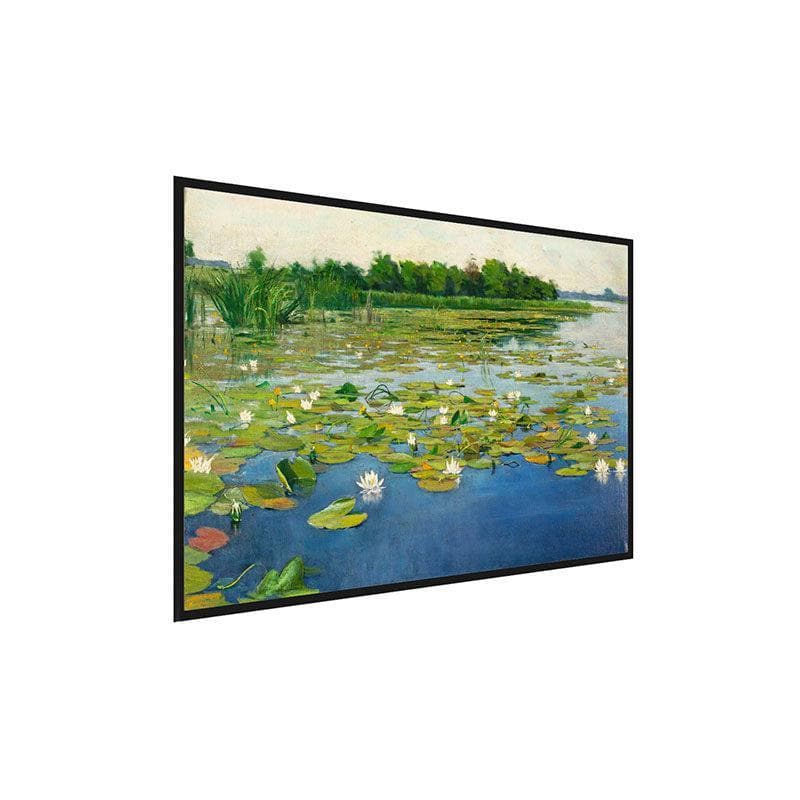 Buy Water Lilies Canvas Painting - Black Frame Wall Art & Paintings from Vaaree