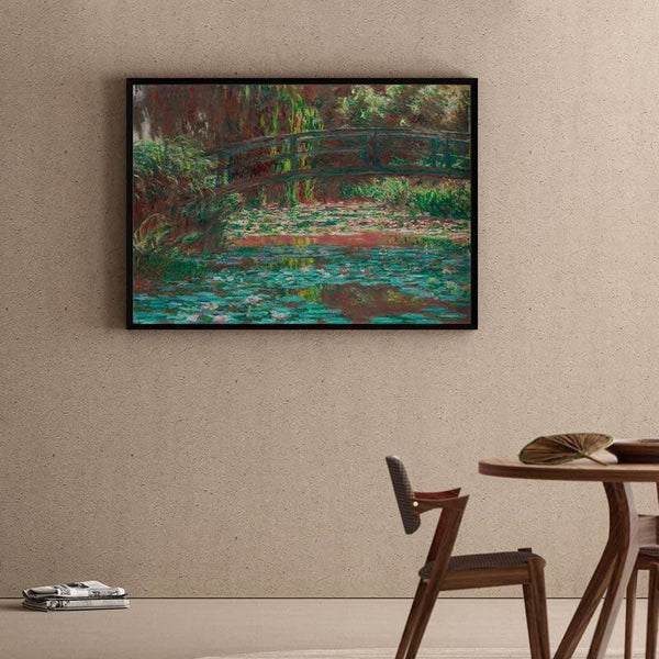 Wall Art & Paintings - Water Lily Pond By Claude Monet - Black Frame
