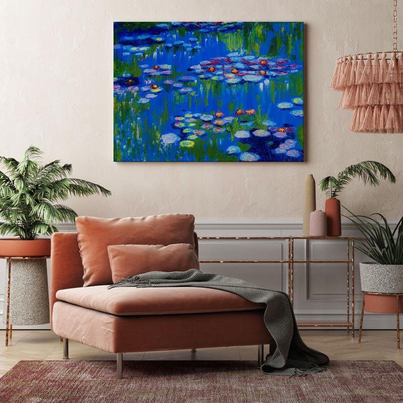 Wall Art & Paintings - Waterlillies Wall Painting - Gallery Wrap