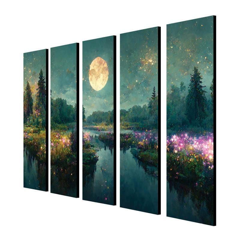 Buy Waterscape View Wall Art - Set Of Five Wall Art & Paintings from Vaaree