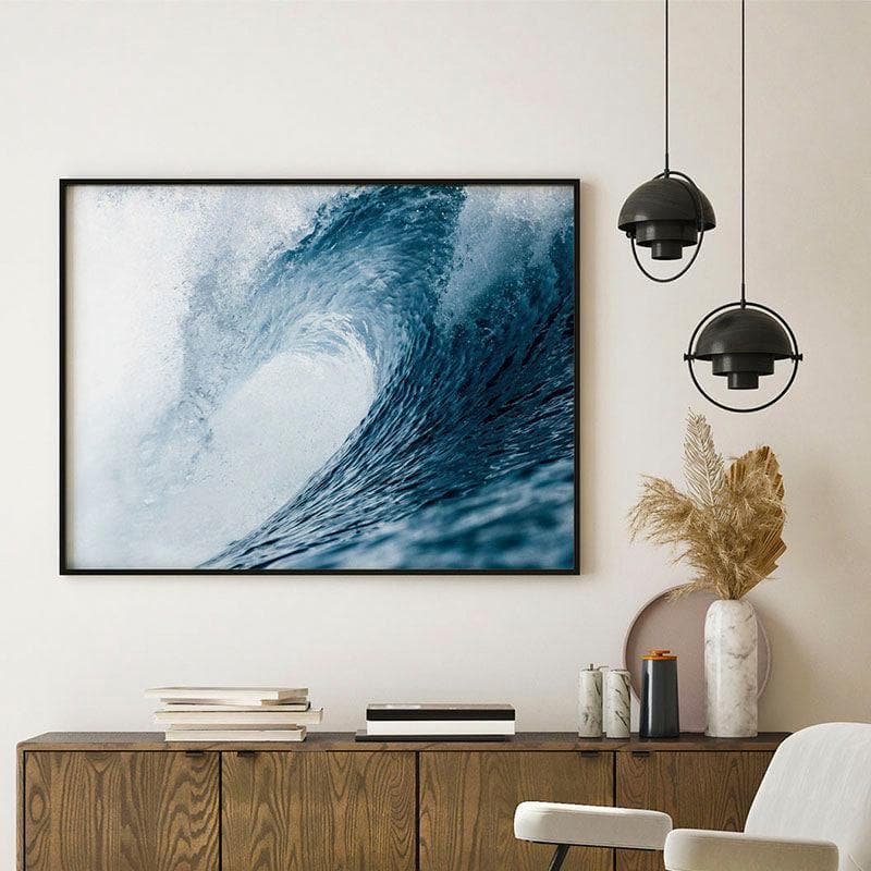 Wall Art & Paintings - Wave Canvas Painting - Black Frame