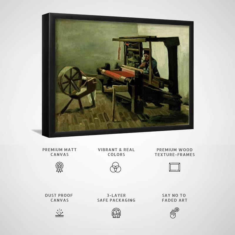 Wall Art & Paintings - Weaver By Vincent Van Gogh - Black Frame