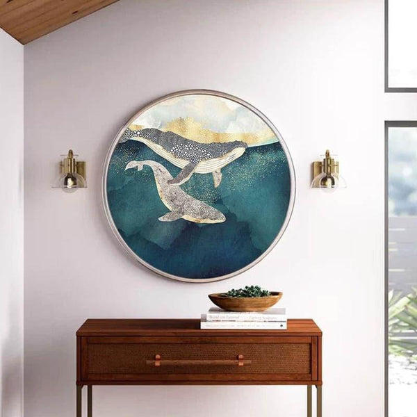 Buy Wall Art & Paintings - Whale Pair Wall Art at Vaaree online