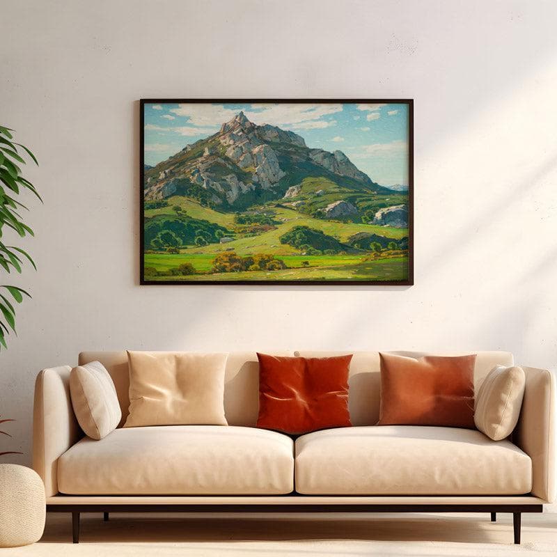 Wall Art & Paintings - Where Nature's God Hath Wrought By William Wendt - Black Frame