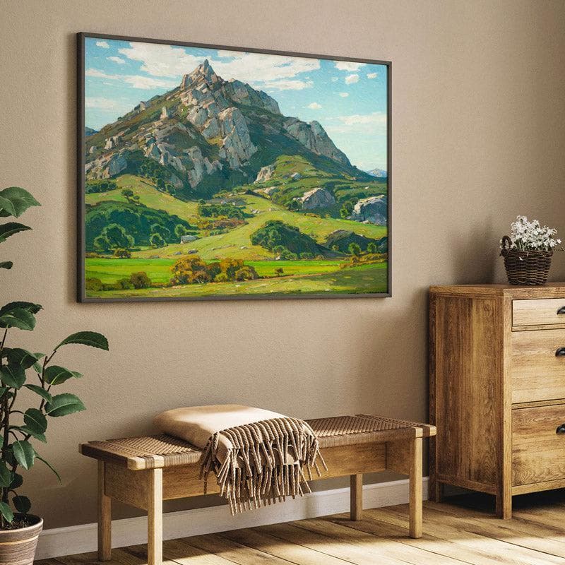 Wall Art & Paintings - Where Nature's God Hath Wrought By William Wendt - Black Frame