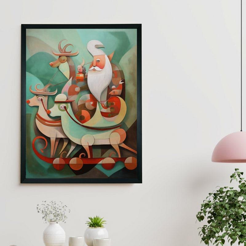 Buy Whimsy Santa Wall Art Wall Art & Paintings from Vaaree