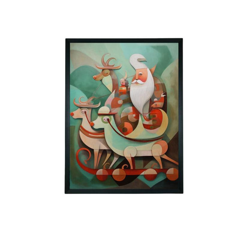 Buy Whimsy Santa Wall Art Wall Art & Paintings from Vaaree