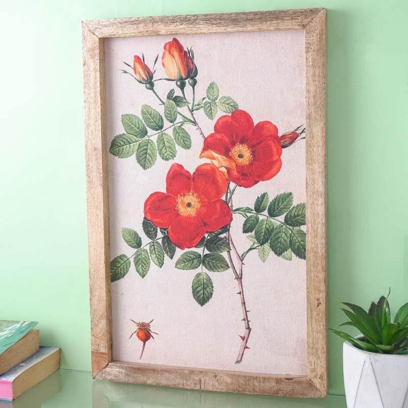 Buy Wild Rose Canvas Painting Wall Art & Paintings from Vaaree