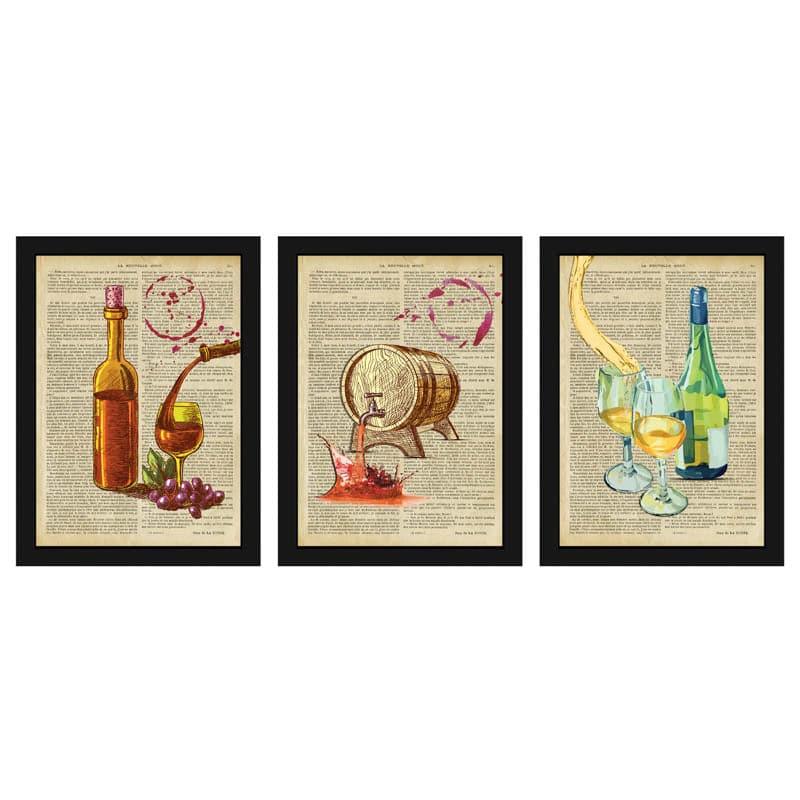 Wall Art & Paintings - Wine Wista Wall Art - Set Of Three