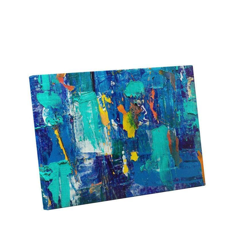 Wall Art & Paintings - Winter Blue Abstract Wall Painting - Gallery Wrap