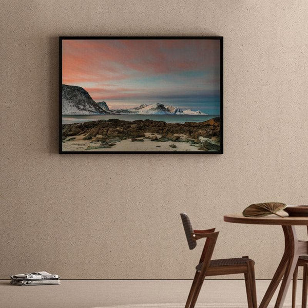 Wall Art & Paintings - Winter Dawn Wall Painting - Black Frame